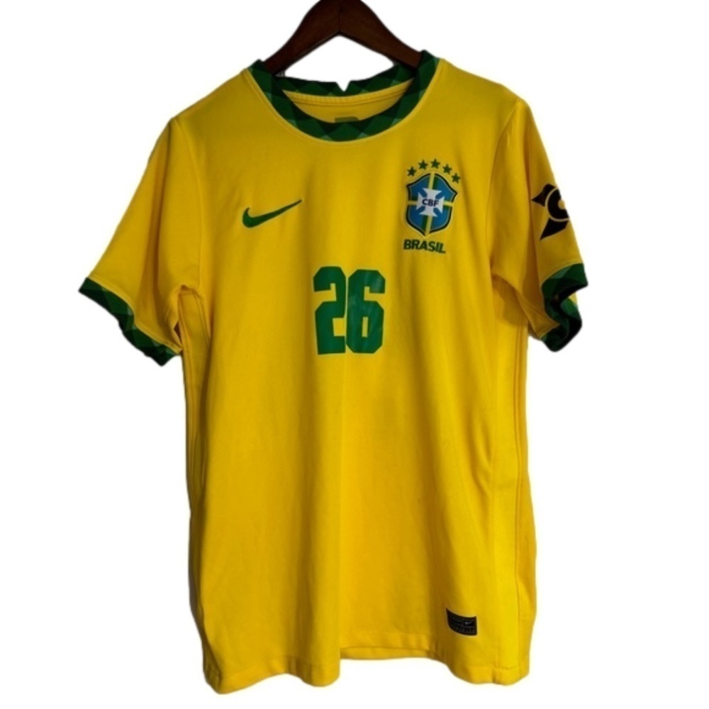 Brasil Nike Soccer Football Green Yellow Jersey Men’s Medium - Picture 1 of 12